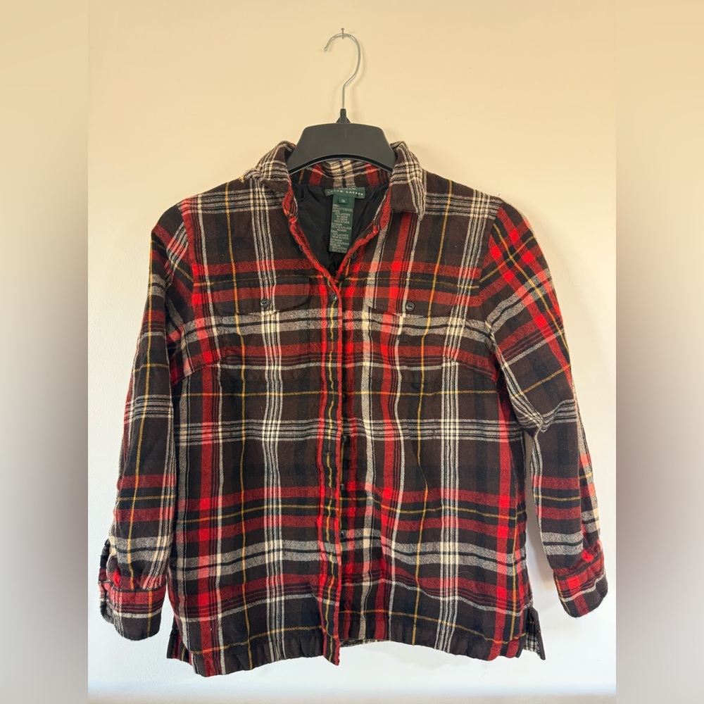 Ralph Lauren Red and Black Plaid Shirt